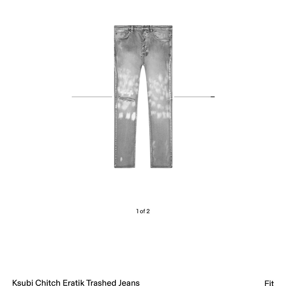Ksubi Men's Gray Chitch Eratik Trashed Jeans